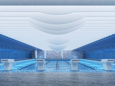 Swimming pool indoor swimming pool indoor swimming pool platform hanging swimming 3d model