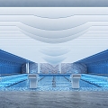 Swimming pool indoor swimming pool indoor swimming pool platform hanging swimming 3d model