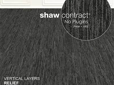 Shaw Contract Square Carpet With Vertical Layers Relief Textured Design 3d model