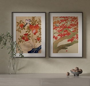 New Chinese Plant Painting Decorative Painting 3d model