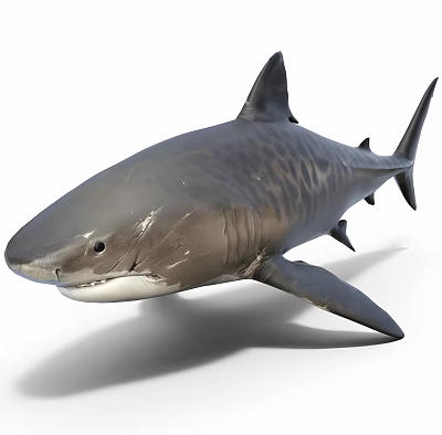 Aquatic Animal Large Grey Shark With Streamlined Body Sharp Teeth And Dorsal Fin 3d model Aquatic Animal Large Grey Shark With Streamlined Body Sharp Teeth And Dorsal Fin 3d model