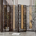 New Chinese Style Screen Partition 3d model
