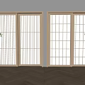 Sliding door Sliding door Grid sliding door Partition door 3d model