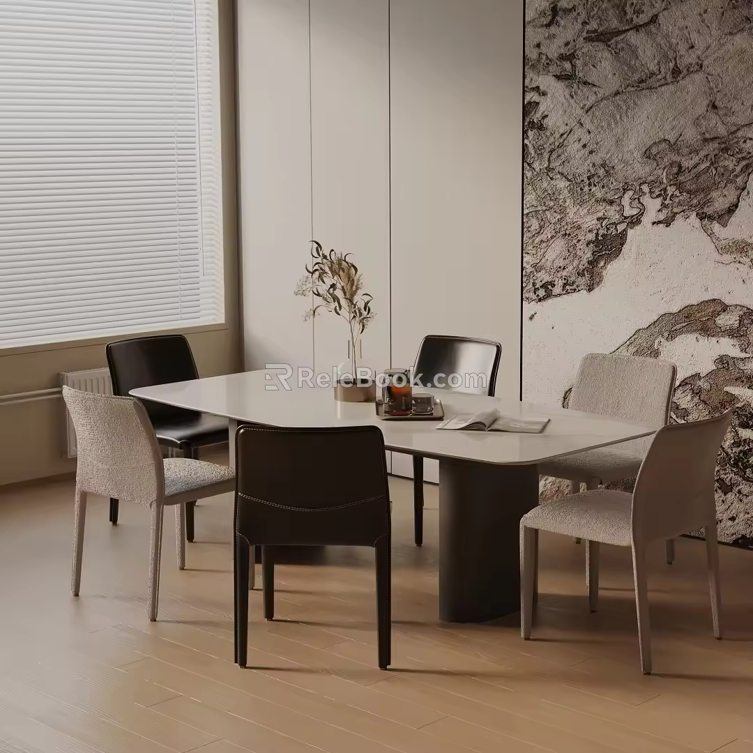 Modern table combination 3d model