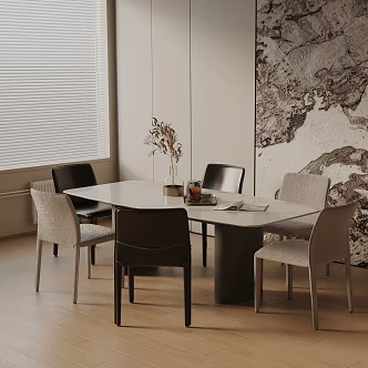 Modern table combination 3d model