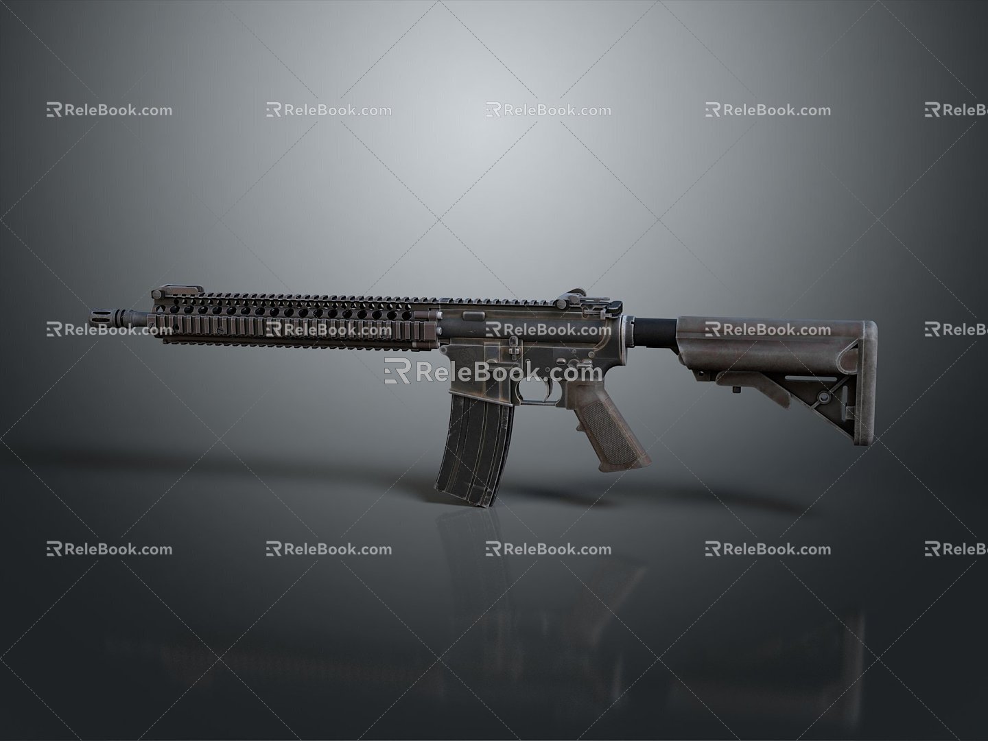 Modern Rifle MK Semiautomatic Rifle Combat Rifle 3d model