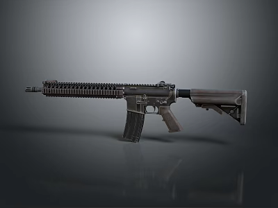 3D Rendered Modern Tactical Rifle With Rail System And Black Brown Finish Design 3d model 3D Rendered Modern Tactical Rifle With Rail System And Black Brown Finish Design 3d model