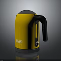 Delonghi Yellow Electric Kettle With Transparent Lid Black Handle And Silver Base