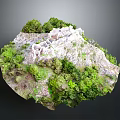Scenic Natural Landscape With Lush Green Vegetation And Rocky Hills View