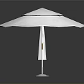 Modern White Round Outdoor Patio Umbrella With Stand And Sleek Design