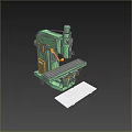 Green Industrial Milling Machine With Precision Worktable And Stable Base