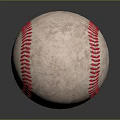 Vintage White Baseball With Red Stitching As Essential Household Sports Item