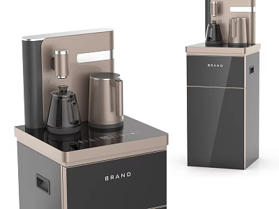Sleek Modern BRANO Daily Electrical Appliances For Kitchen With Integrated Countertop And Coffee Maker Kettle 3d model