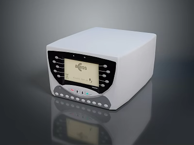 White Laboratory Device With EBS Digital Display Control Panel Buttons And Indicator Lights 3d model