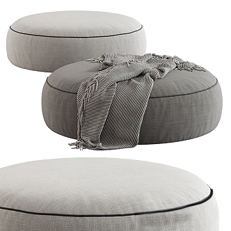 modern sofa stool cushion 3d model