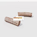 Two Brown Textured Leather Roll Up Pouches With Elegant Design And Smooth Finish