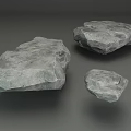 Natural Stone and Wood Pieces with Rough Surfaces and Various Sizes for Decoration