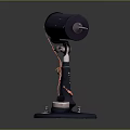 Black Cylindrical Mechanical Device With Stand Connecting Wires And Base Control Knob 3d model