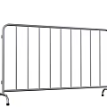 Portable Metal Temporary Fence With Railing Structure And Wheels For Crowd Control 3d model