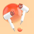 Modern Design Hairdryer Daily Electrical Appliance With White Red Accents And Circular Elements