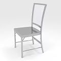 Modern Single Chair With Light Gray Upholstered Seat And Metal Frame Design