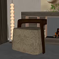 New Chinese-style Single Sofa 3d model