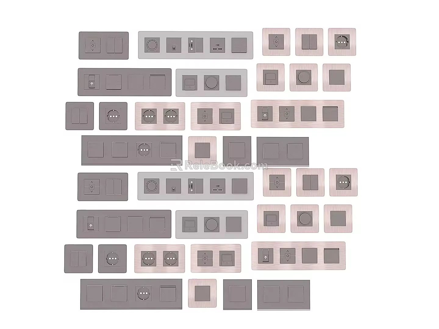 Hardware switch panel 3d model