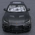 Black Sporty SUV Car With Aggressive Exterior Design