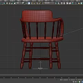 Classic Wooden Single Chair With Armrest And Solid Wood Structure