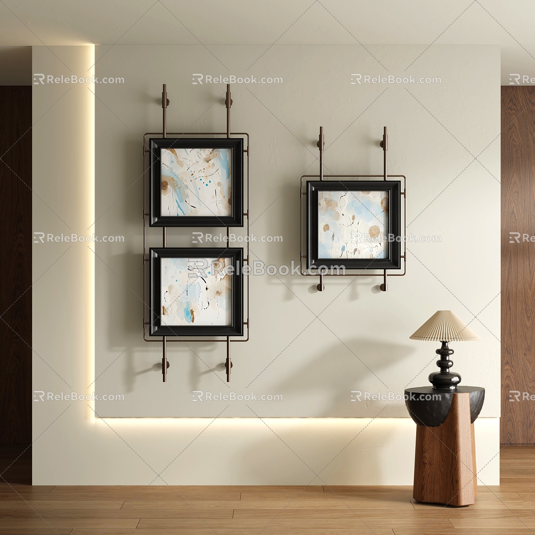 Modern Middle Ancient Style Decorative Painting 3d model