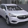 White Buick SUV Exterior With Modern Front Grille And Sleek Body Lines