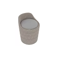 Elegant Beige Woven Stool With Soft Cushioned Seat For Home Decor