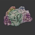 Modern Decorative Gray Rock with Irregular Shape and Rough Surface in Interior