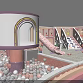 Colorful Indoor Playground With Slides Climbing Structures And Kids Activity Zones