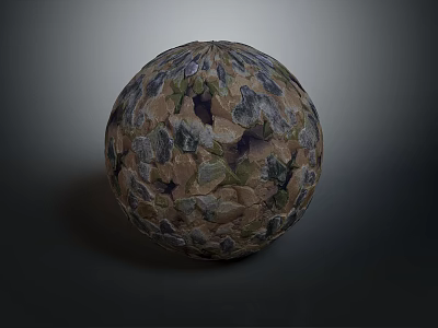 Decorative Textured Sphere With Multicolored Mosaic Pattern And Artistic Design 3d model