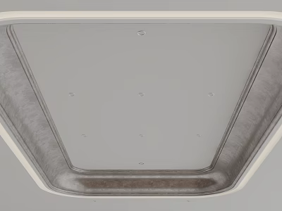 Sleek Modern Ceiling Design With Recessed Lighting And Decorative Trim 3d model