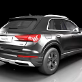 Audi Q3 Black SUV With Modern Front Design And Alloy Wheels