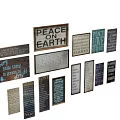 Decorative Signboards with Wooden and Chalkboard Designs Featuring Inspirational Quotes and Messages
