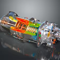 modern jet engine aircraft engine supersonic aircraft engine supersonic engine 3d model