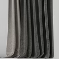 Elegant Gray Pleated Curtain With Soft Fabric For Modern Home Interior