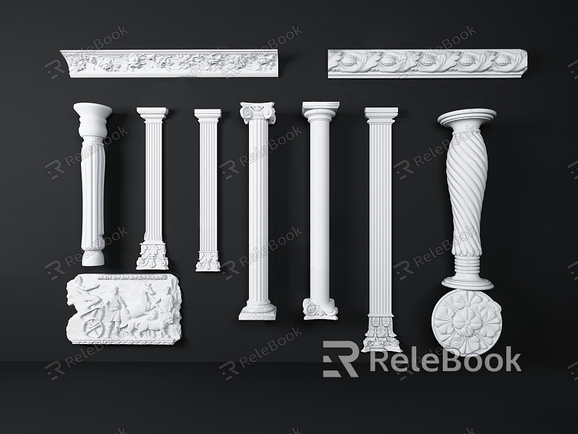 Jane's Roman Column Carved Column model