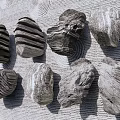 Natural Stone and Wood Decorative Materials with Various Textures and Shapes