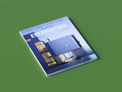 EVERMOTION Magazine Cover With Stylish Modern Architecture Building And Interior Design Details 3d model