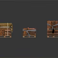 Three Strapped Wooden Crates With Canvas Cover And Bundled Design