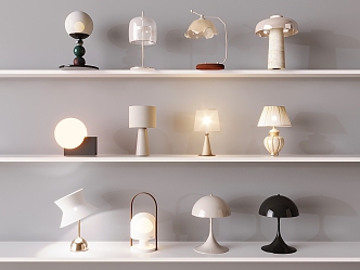 Reading Lamp Simple Table Lamp Desk Lamp Creative Mushroom Table Lamp 3d model