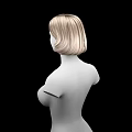 3D Rendered Human Torso Model Featuring Realistic Breasts and Blonde Hair