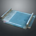 Rustic Blue Gray Pallet With Worn Surface Texture And Reinforced Edges Structure Design