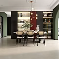 Modern Living Dining Area Interior With Cozy Sofa Armchairs And Geometric Rug