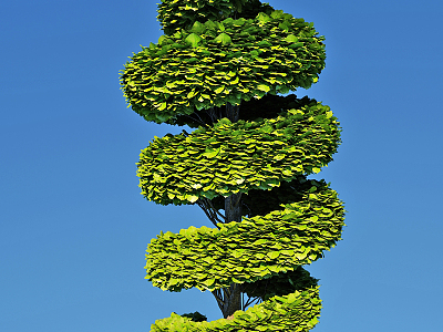 modern tree carving rotating tree carving 3d model