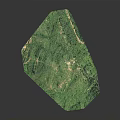 Green Hilly Terrain Model With Rolling Landscapes And Winding Paths 3d model